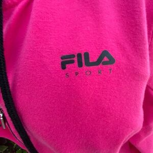 FILA Pink zipped Hoodie